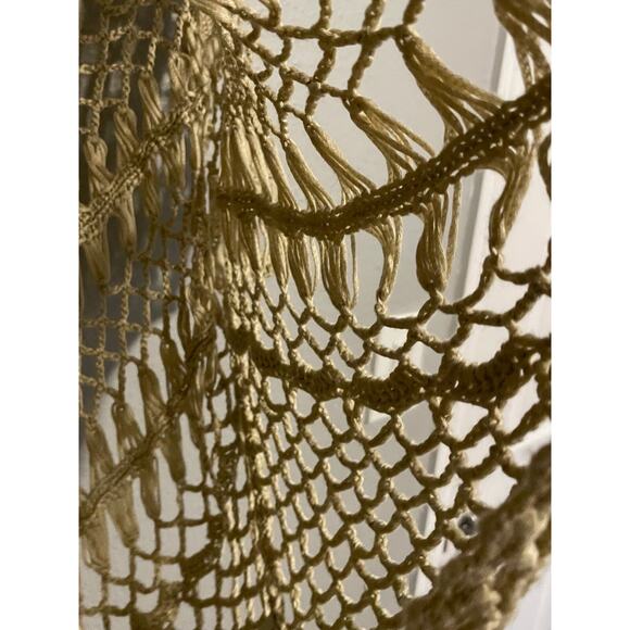 Boston Proper Womens Poncho Top Size XS Beige Crochet Relaxed Fairy Hippie Boho - Picture 3 of 8